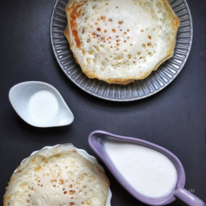 Appam with Coconut Milk